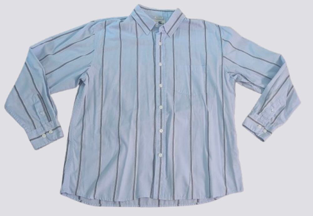 Vintage BKE Blue Striped Button Down Shirt - XL